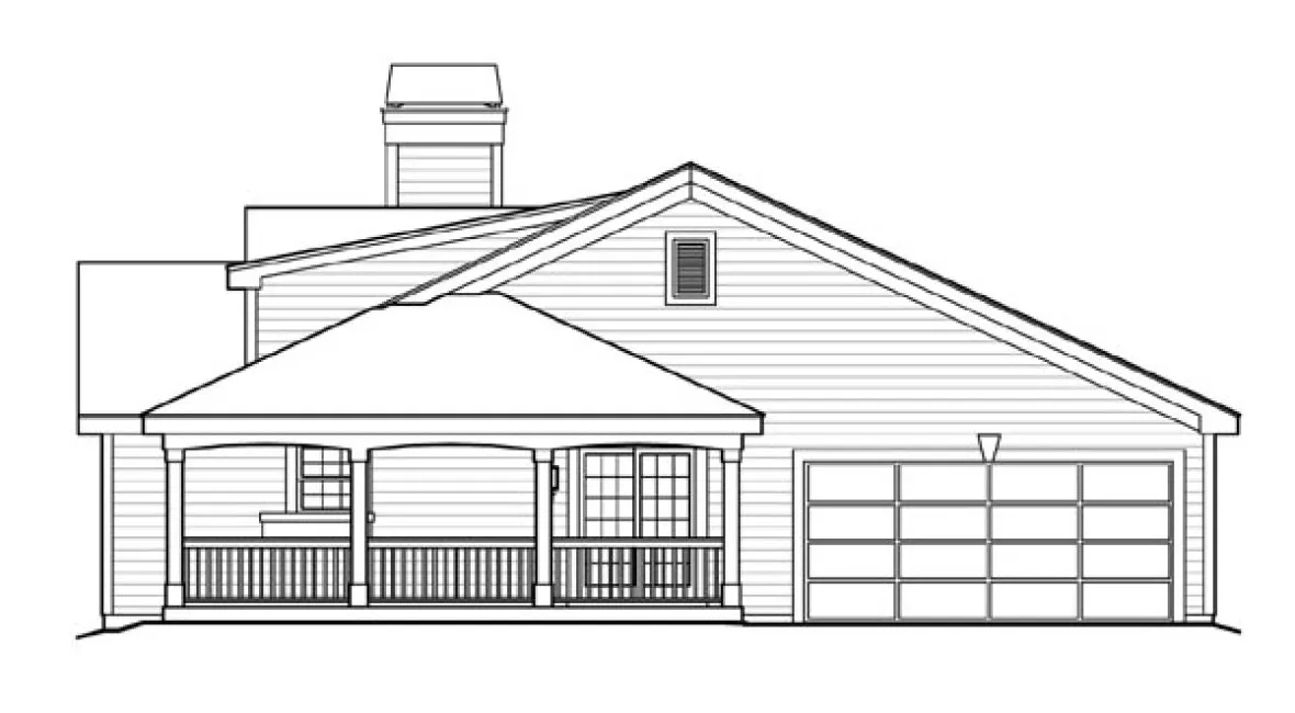 Right Elevation for House Plan #636131
