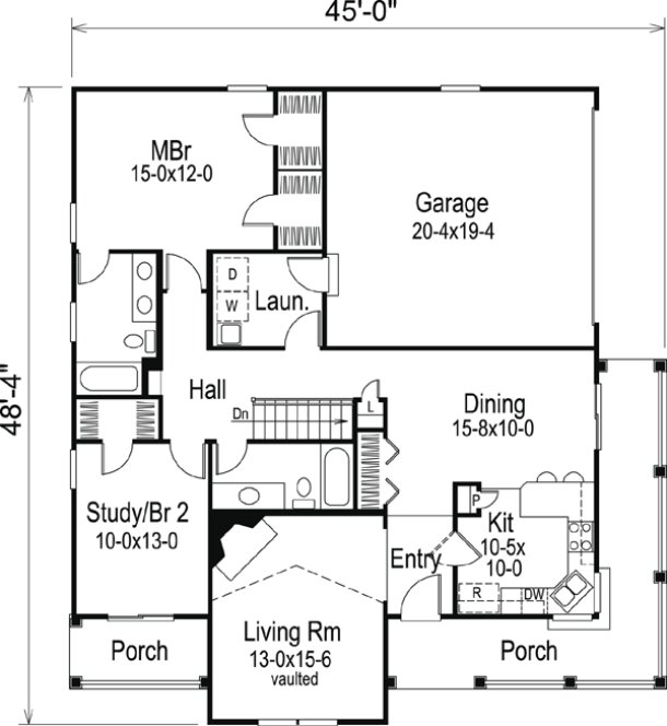 Main Floor Plan for House Plan #636131