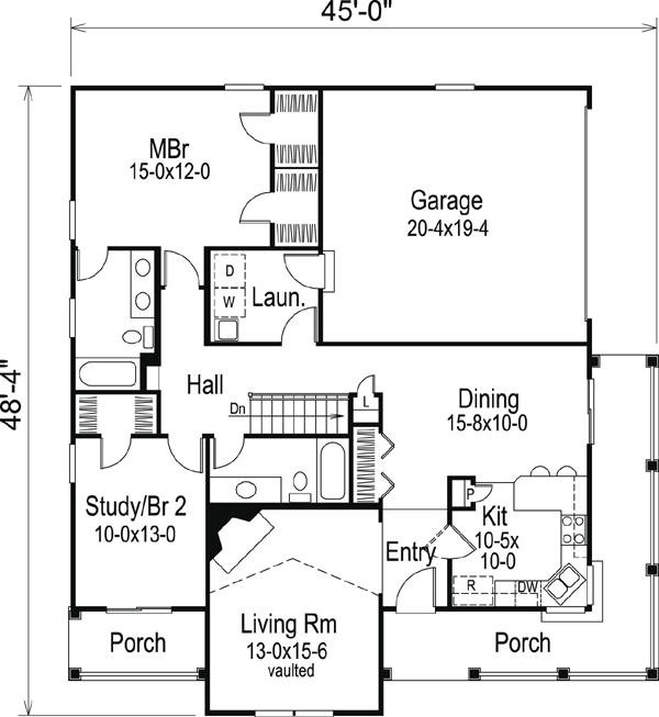 Main Floor Plan for House Plan #636131