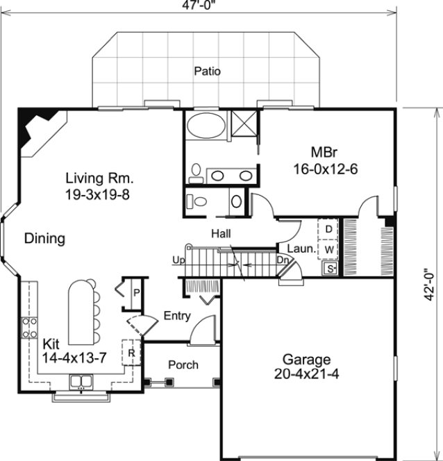 Main Floor Plan for House Plan #636021