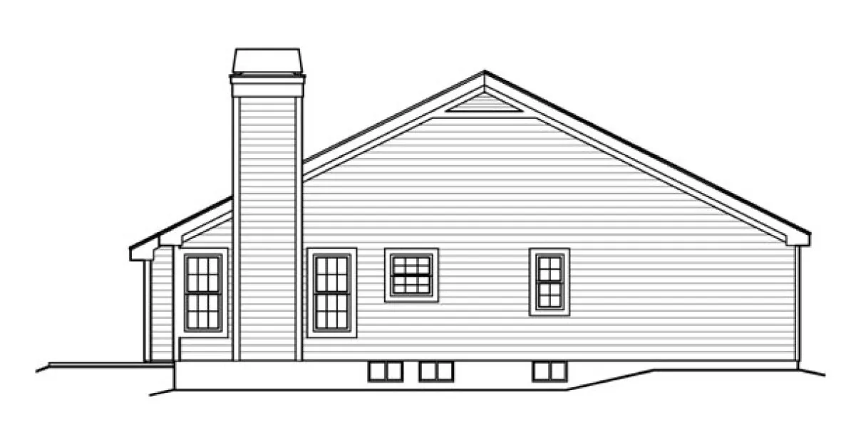 Left Elevation for House Plan #632021