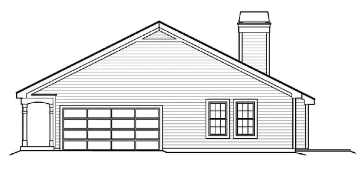 Right Elevation for House Plan #632021