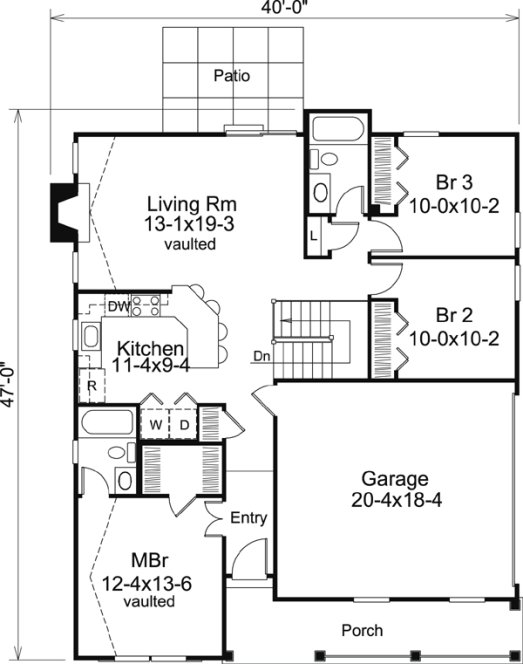 Main Floor Plan for House Plan #632021