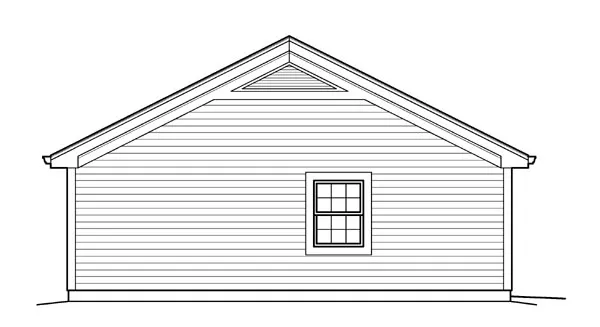 Left Elevation for House Plan #630124