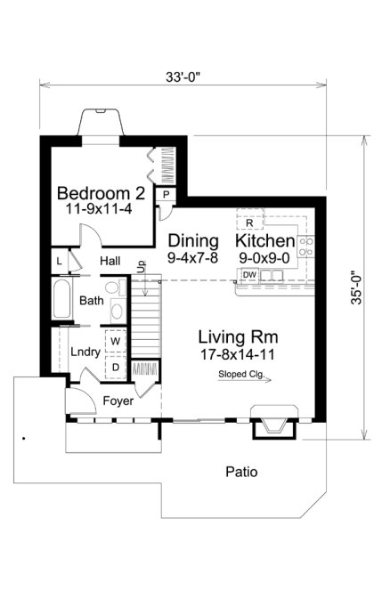 Main Floor Plan for House Plan #635011