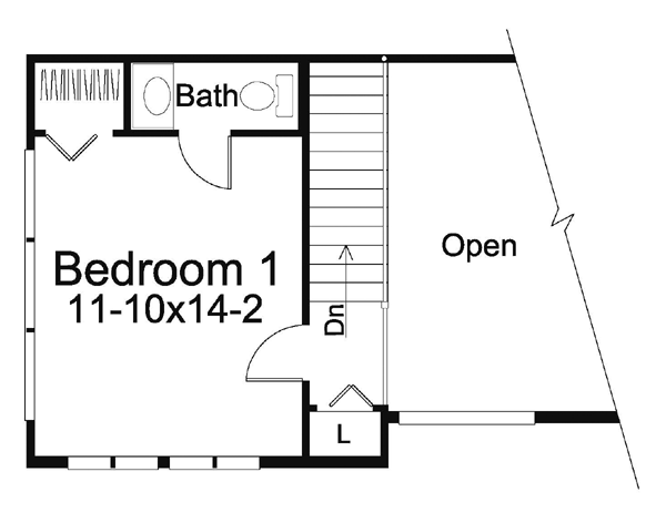 Second Floor Plan for House Plan #635011