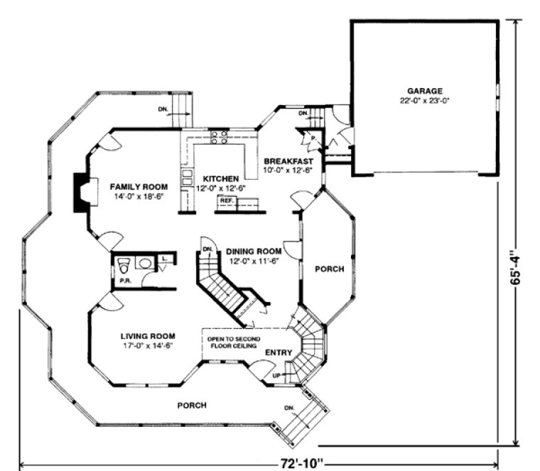 Main Floor Plan for House Plan #630652