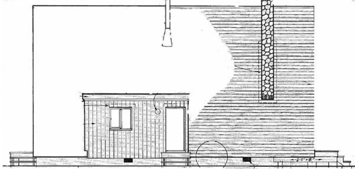 Left Elevation for House Plan #632721