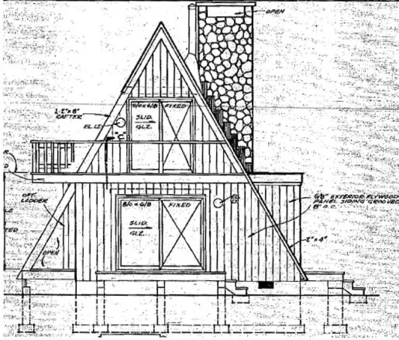 Rear Elevation for House Plan #632721