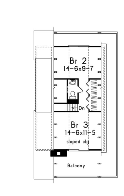 Second Floor Plan for House Plan #632721