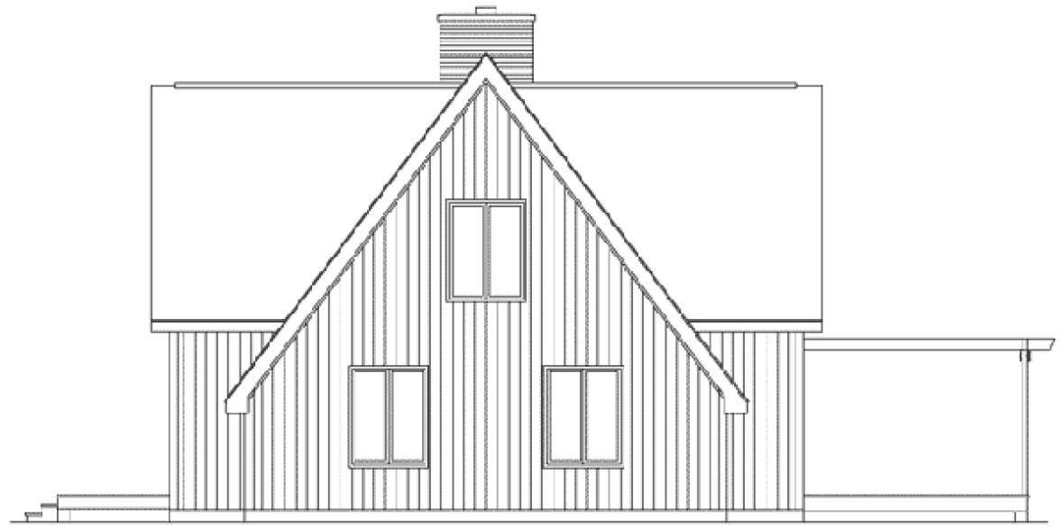 Rear Elevation for House Plan #639671