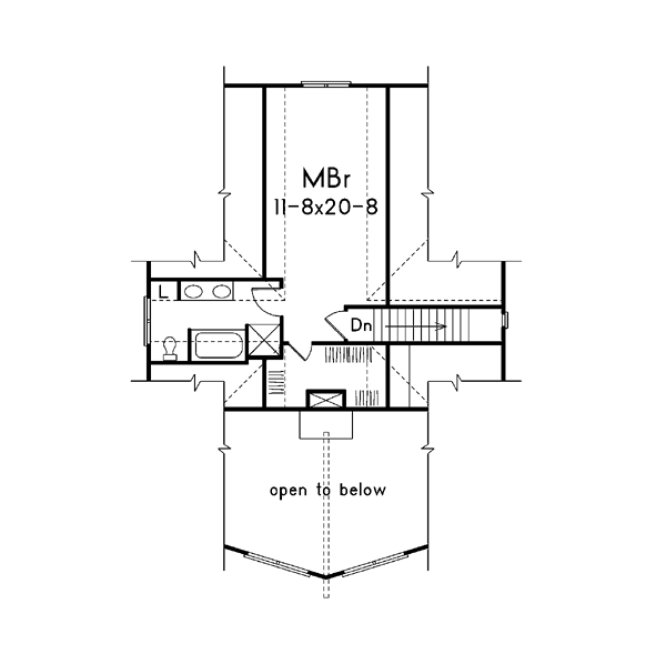 Second Floor Plan for House Plan #639671