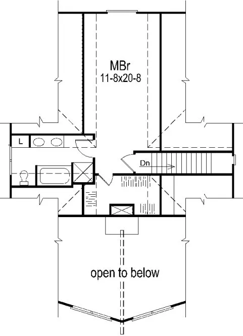 Second Floor Plan for House Plan #639671