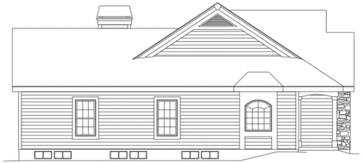 Left Elevation for House Plan #639202
