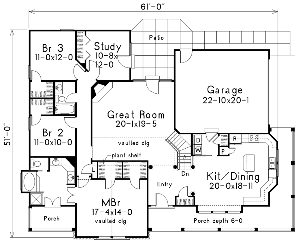 Main Floor Plan for House Plan #639202