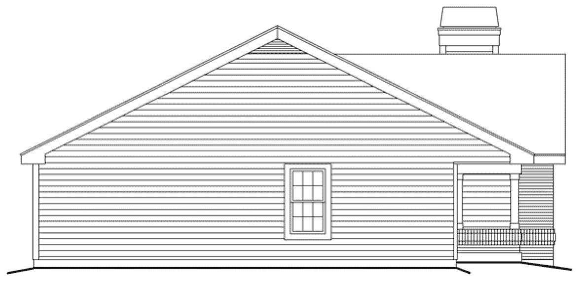 Left Elevation for House Plan #631611