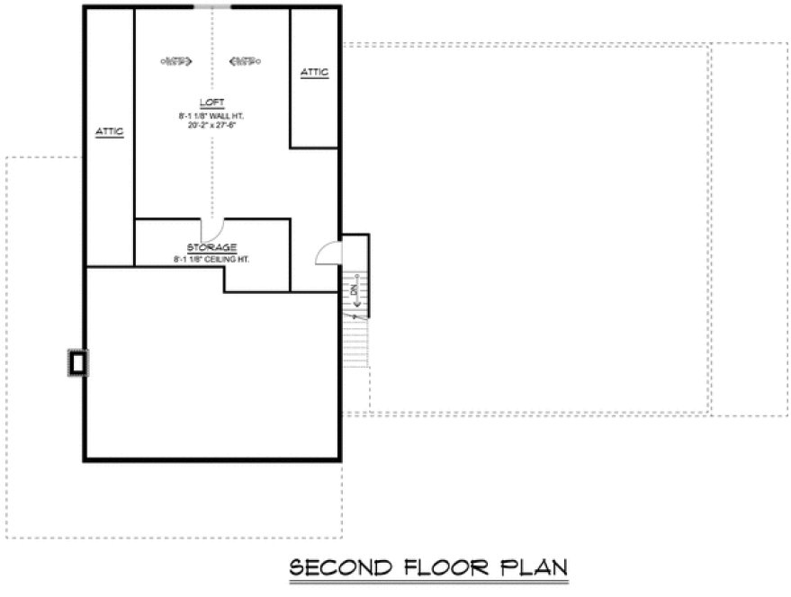 Second Floor Plan for House Plan #753144