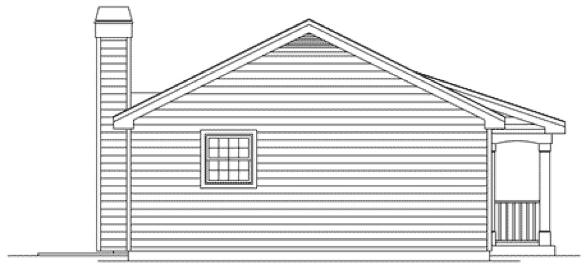 Left Elevation for House Plan #630576
