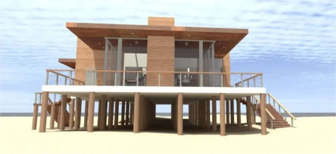 Left Elevation for House Plan #660942