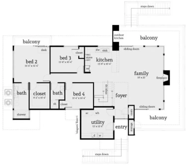 Main Floor Plan for House Plan #660942