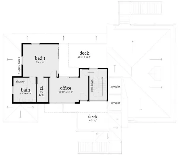Second Floor Plan for House Plan #660942