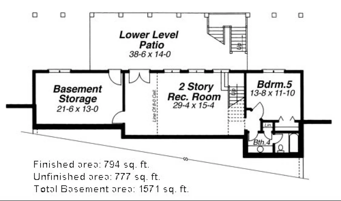Basement Plan for House Plan #120154