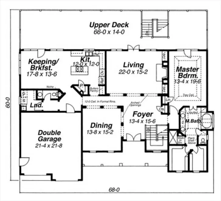 Main Floor Plan for House Plan #120154