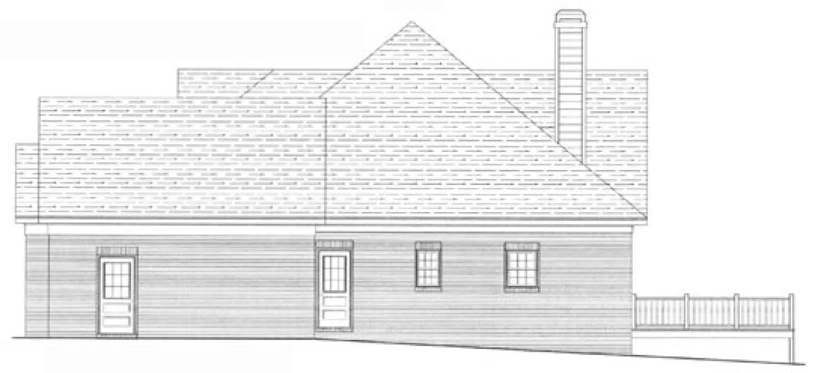 Right Elevation for House Plan #124213