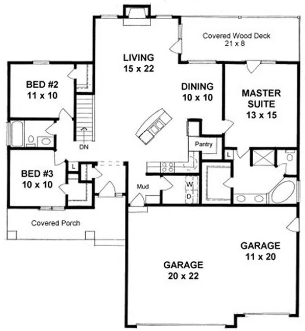 Main Floor Plan for House Plan #359641