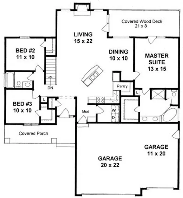Main Floor Plan for House Plan #359641