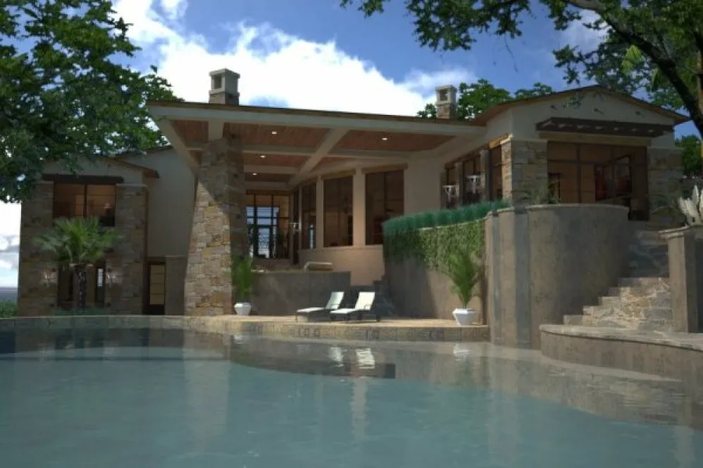 Rear Elevation for House Plan #648363