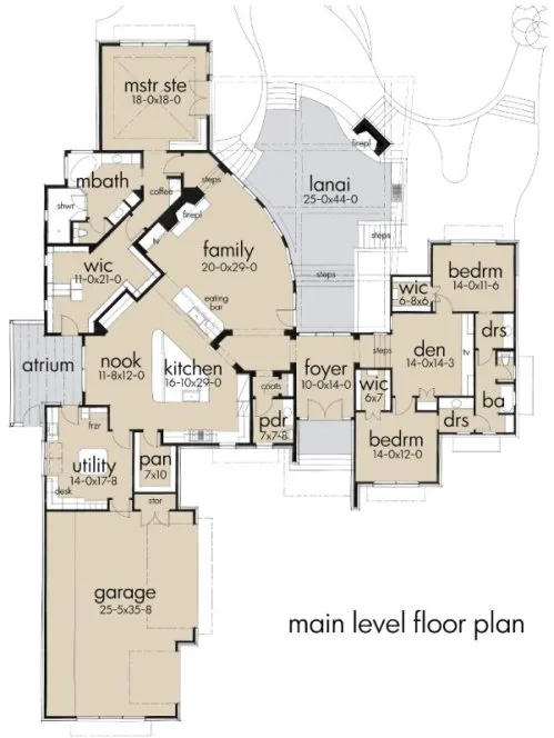 Main Floor Plan for House Plan #648363