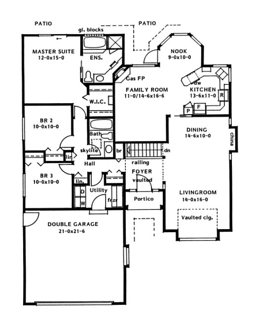 Main Floor Plan for House Plan #201938