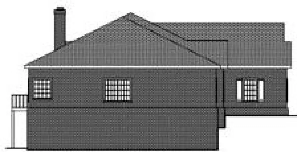 Left Elevation for House Plan #278932
