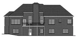 Rear Elevation for House Plan #278932