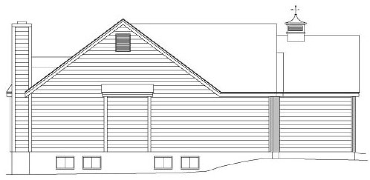 Left Elevation for House Plan #632881