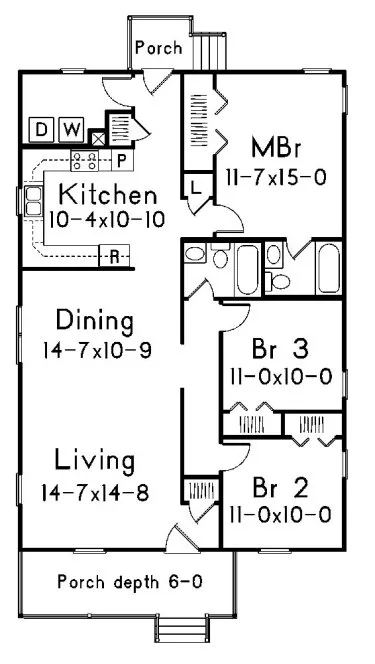Main Floor Plan for House Plan #630231