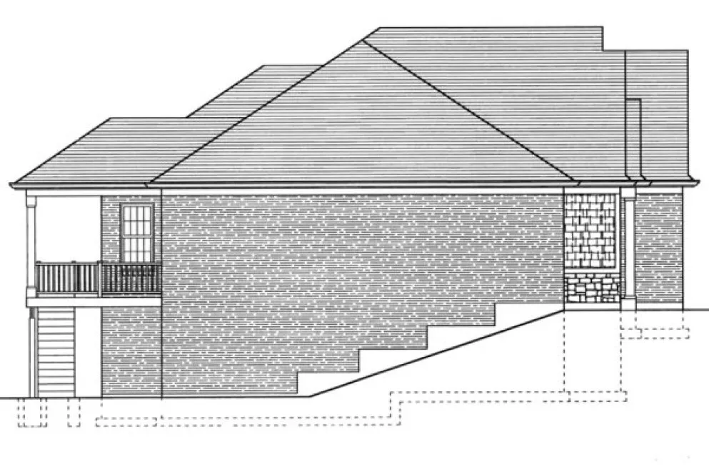 Left Elevation for House Plan #533552