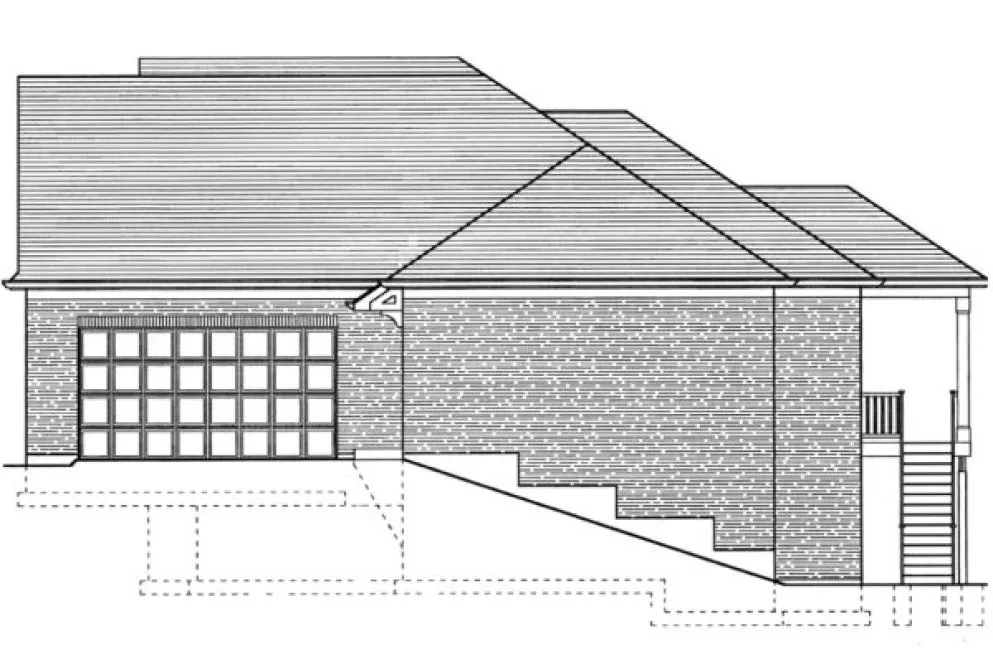 Right Elevation for House Plan #533552
