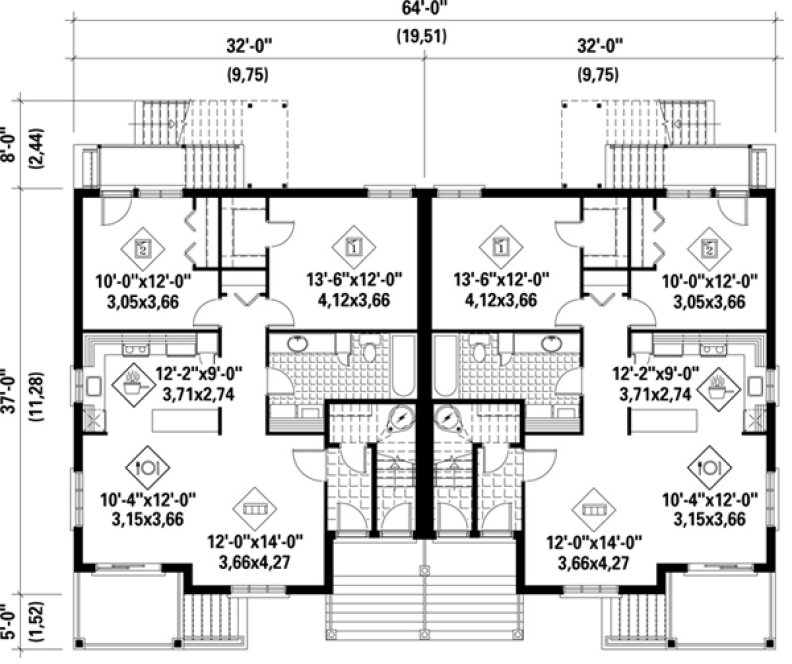 Main Floor Plan for House Plan #175376