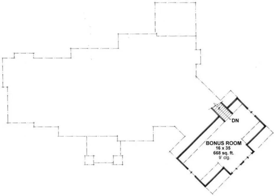 Attic Plan for House Plan #281215