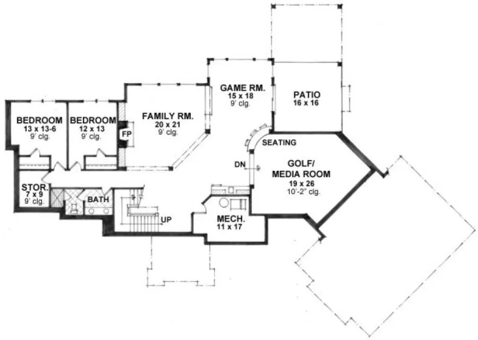 Basement Plan for House Plan #281215
