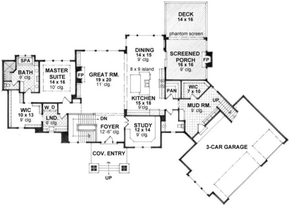 Main Floor Plan for House Plan #281215