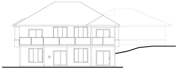 Rear Elevation for House Plan #578452