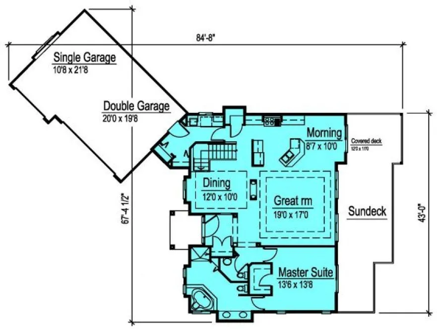 Main Floor Plan for House Plan #578452
