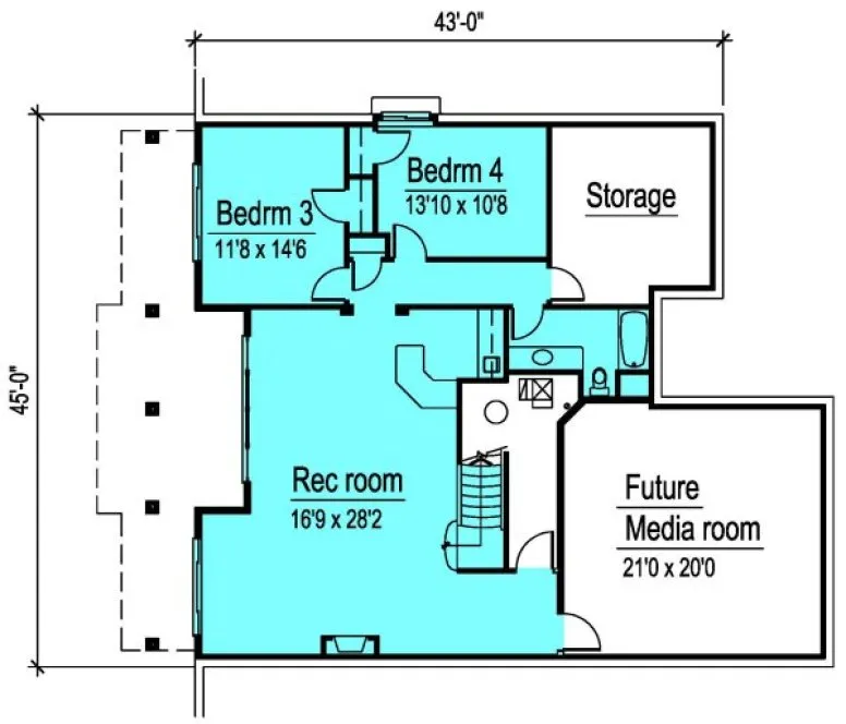 Basement Plan for House Plan #574872