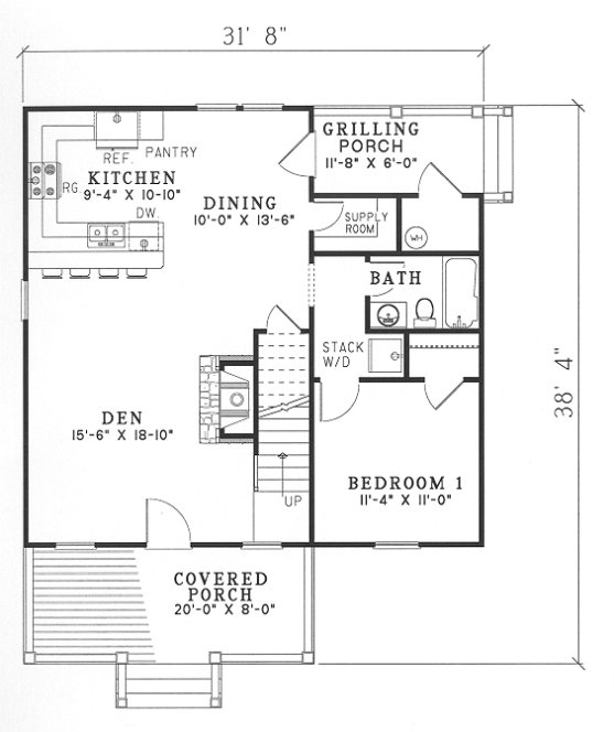 Main Floor Plan for House Plan #316811