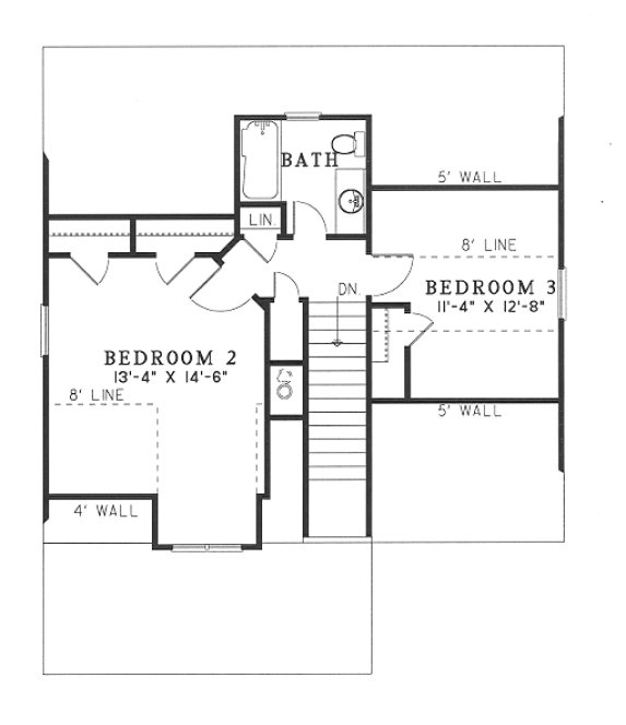Second Floor Plan for House Plan #316811