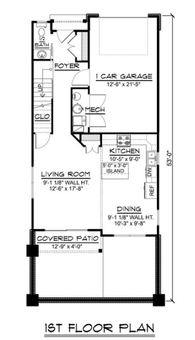 Main Floor Plan for House Plan #755651