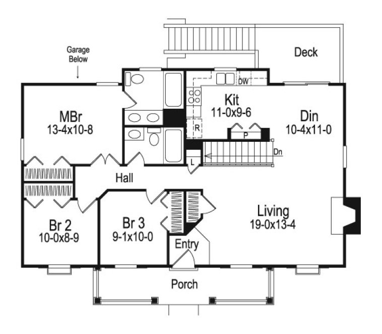 Main Floor Plan for House Plan #630411